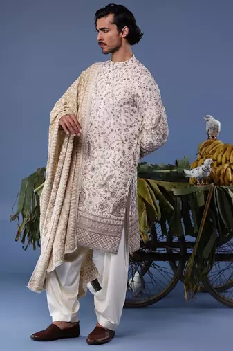 Umair cream kurta set