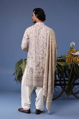 Umair cream kurta set 4
