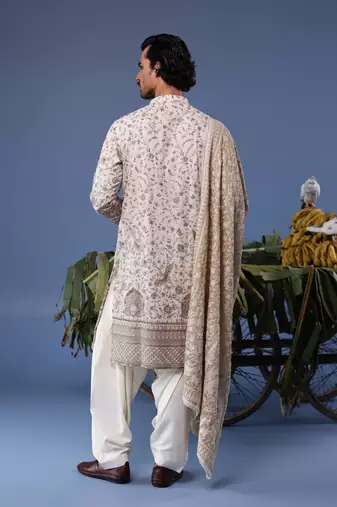 Umair cream kurta set