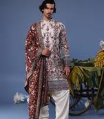 Waheed ivory kurta set