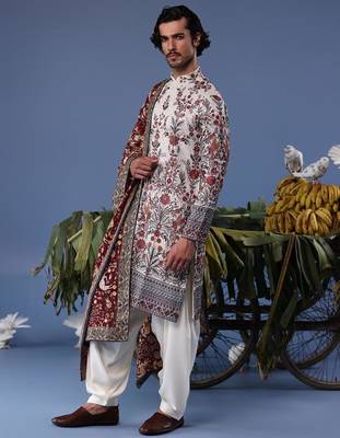 Waheed ivory kurta set 2