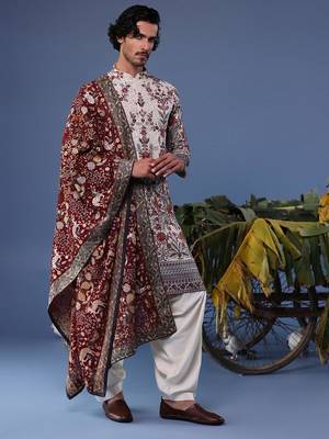 Waheed ivory kurta set 5