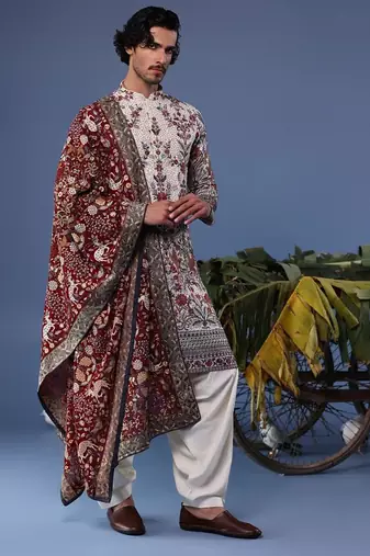 Waheed ivory kurta set