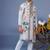 Farees cocktail blue kurta 1 jacket set