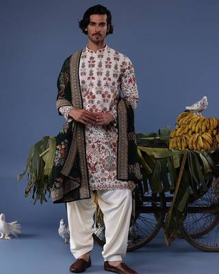 Ruhaan ivory kurta set 1