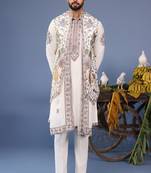 Asim wild grace ivory kurta 1 jacket set