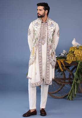 Asim wild grace ivory kurta 1 jacket set 2