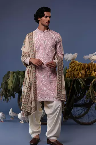 Feroz pink kurta set