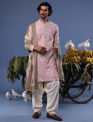 Feroz pink kurta set 2