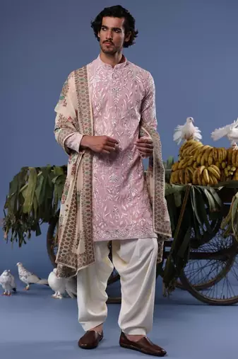 Feroz pink kurta set
