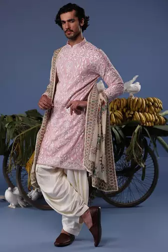 Feroz pink kurta set