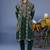 Azan pichwai zari bottle green kurta set