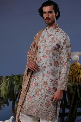 Ehaan sky Grey kurta set
