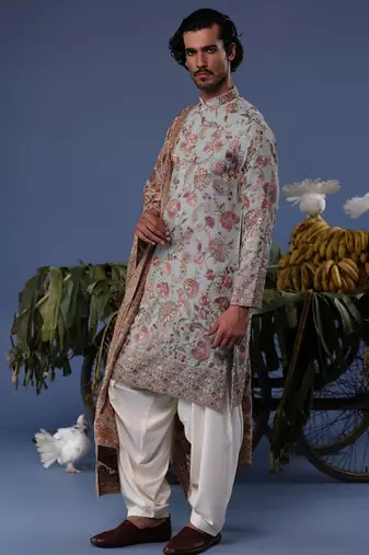 Ehaan sky Grey kurta set