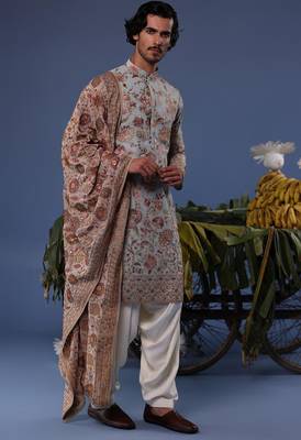 Ehaan sky Grey kurta set 5
