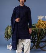 Daniyaal navy blue kurta set