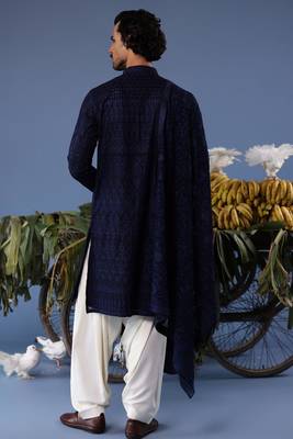Daniyaal navy blue kurta set 5