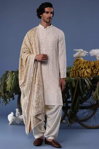 Arham cream kurta set