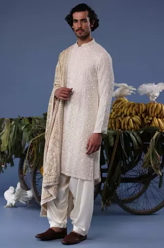 Arham cream kurta set