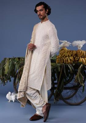Arham cream kurta set 4