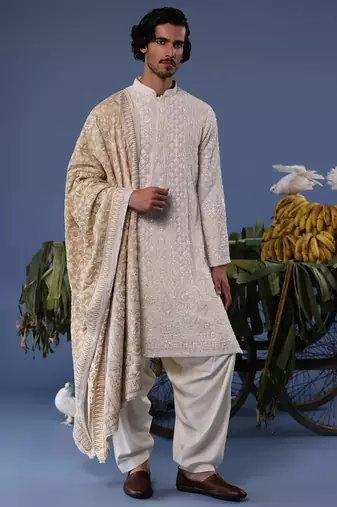 Arham cream kurta set