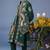 Azlaan wild grace bottle green kurta 1 jacket set