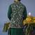 Azlaan wild grace bottle green kurta 1 jacket set
