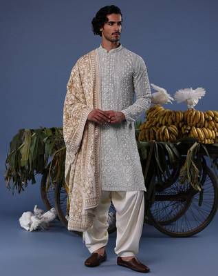 Ali blue kurta set 1