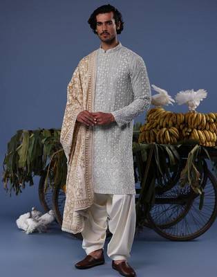 Ali blue kurta set 2