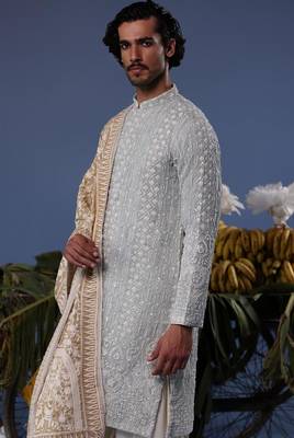 Ali blue kurta set 3