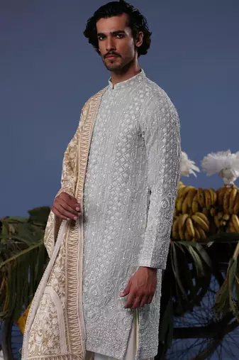 Ali blue kurta set