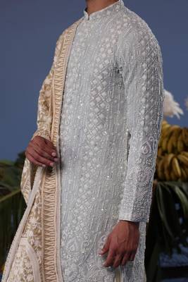 Ali blue kurta set 4