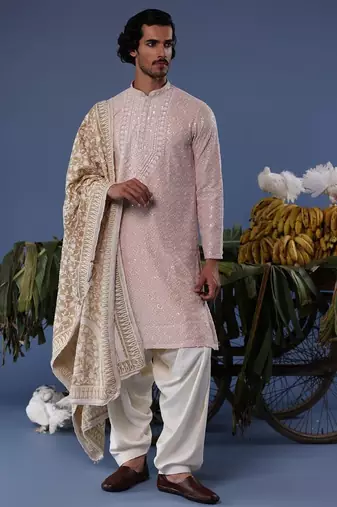 Basir pink kurta set