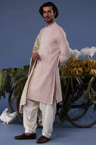 Basir pink kurta set
