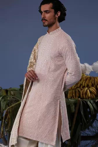 Basir pink kurta set
