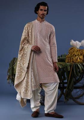 Basir pink kurta set 5