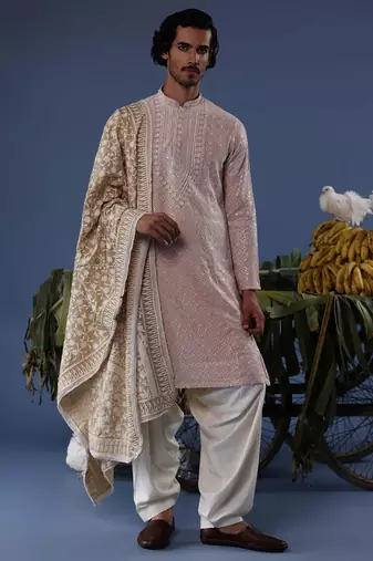 Basir pink kurta set
