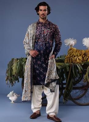 Mihir blue kurta set 1