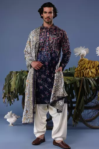 Mihir blue kurta set