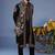 Dawar black kurta 1 jacket set