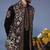 Dawar black kurta 1 jacket set