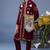 musaafir wine kurta 1 jacket set