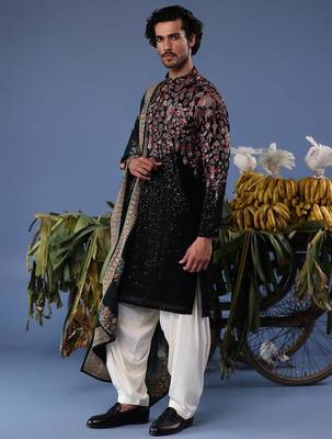 Siyah black kurta set 2