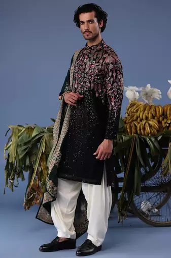 Siyah black kurta set