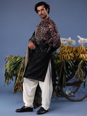 Siyah black kurta set 3