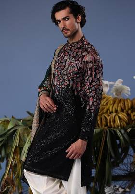 Siyah black kurta set 4