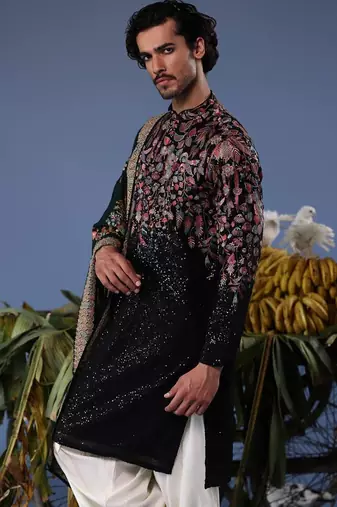 Siyah black kurta set