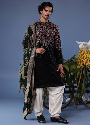 Siyah black kurta set 5