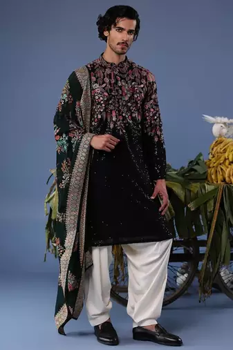 Siyah black kurta set