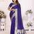 Purple banarasi silk blend saree